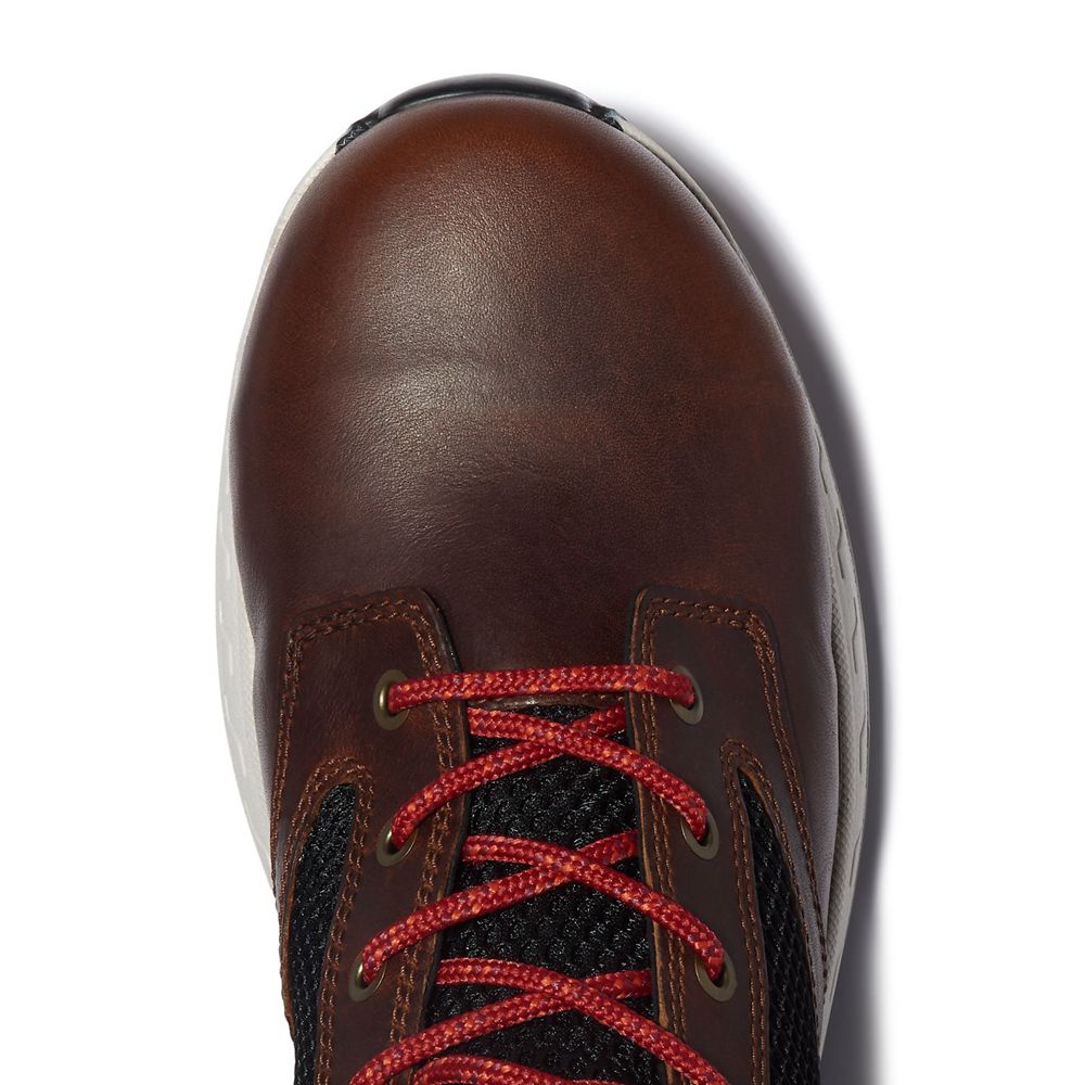 Botas Pro Timberland Hombre Pro Drivetrain Comp Toe Mid Marrones/Negras - Chile JVU-542613